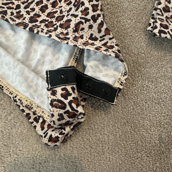 Cheetah Print Square Neck Bodysuit - Picture 5 of 5